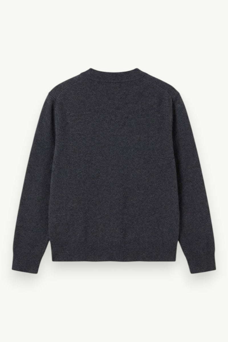 Vintage Knit Button-Front Cardigan Sweater