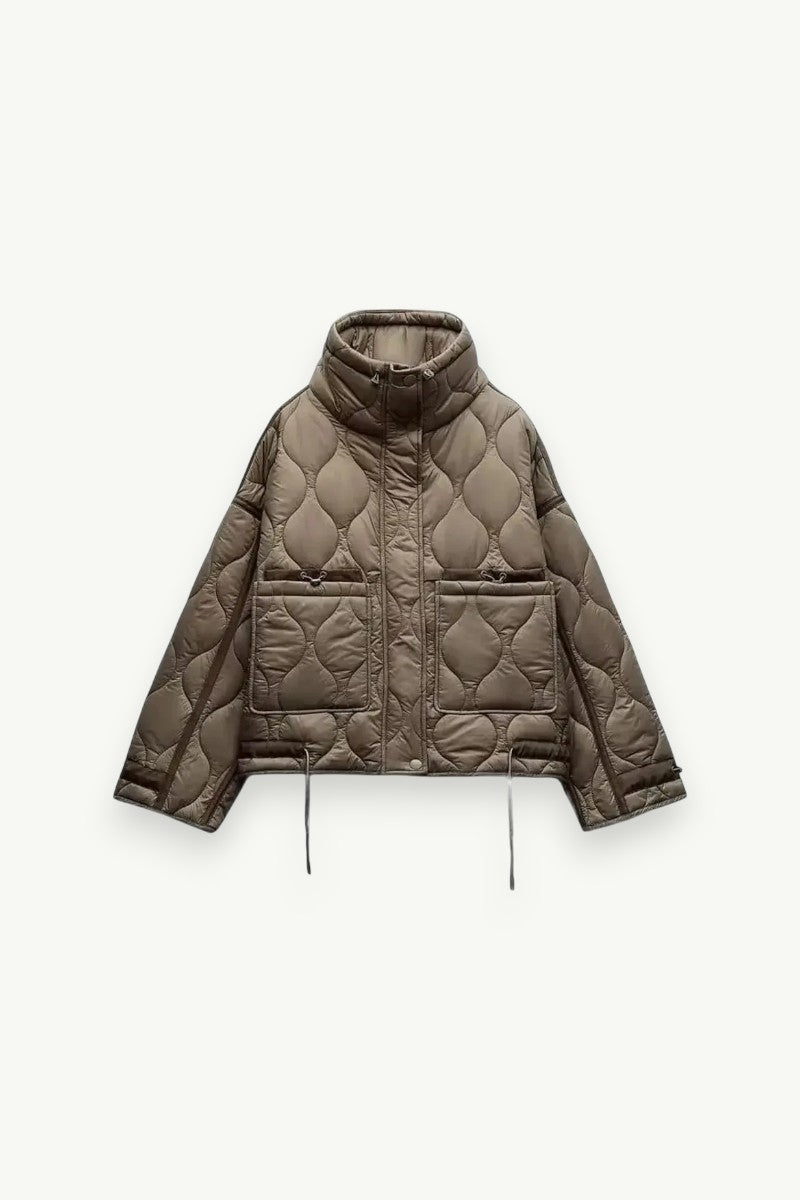 Vintage Stand-Collar Cotton Jacket