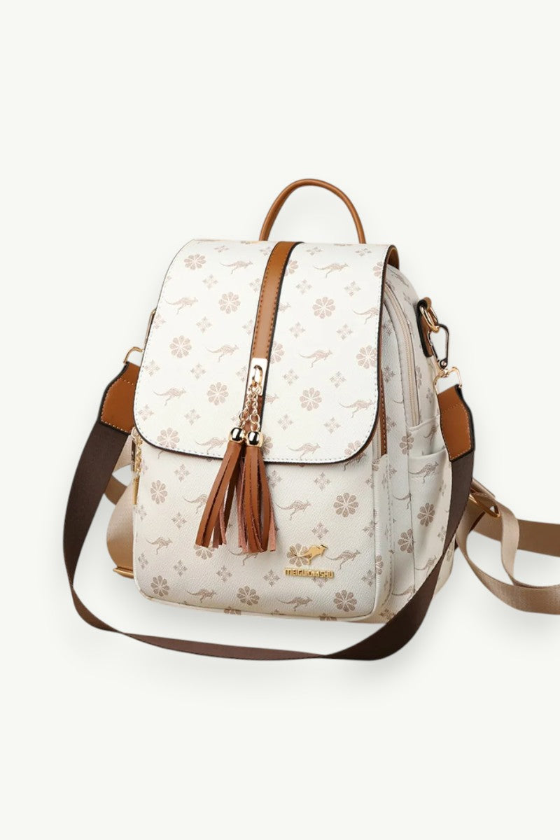 Luxury Tassel Detail Leather Backpack