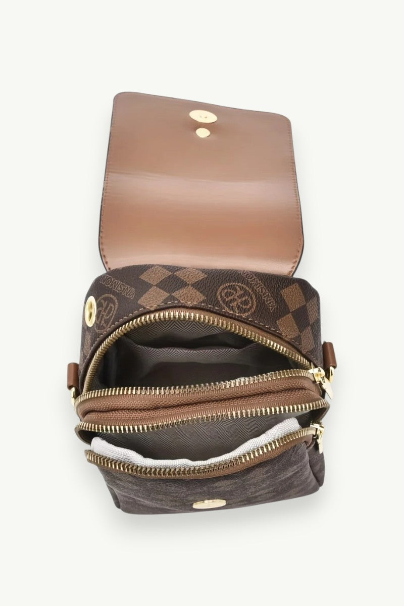 Retro Plaid Crossbody Phone Bag