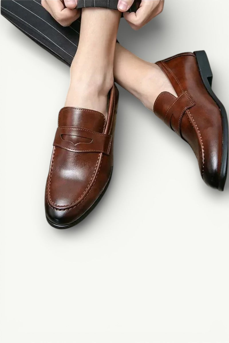 Pointed-Toe Business Loafers