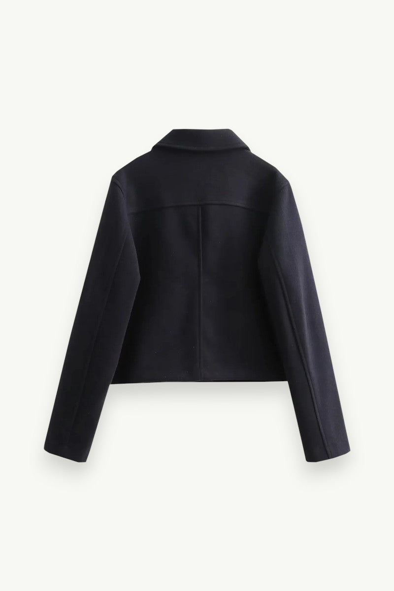 Cropped Aviator-Style Bomber Jacket