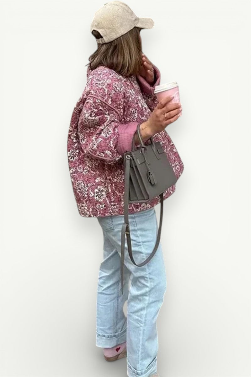 Elegant Floral Quilted Jacket