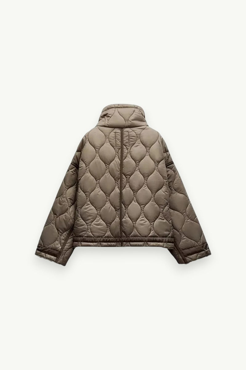 Vintage Stand-Collar Cotton Jacket