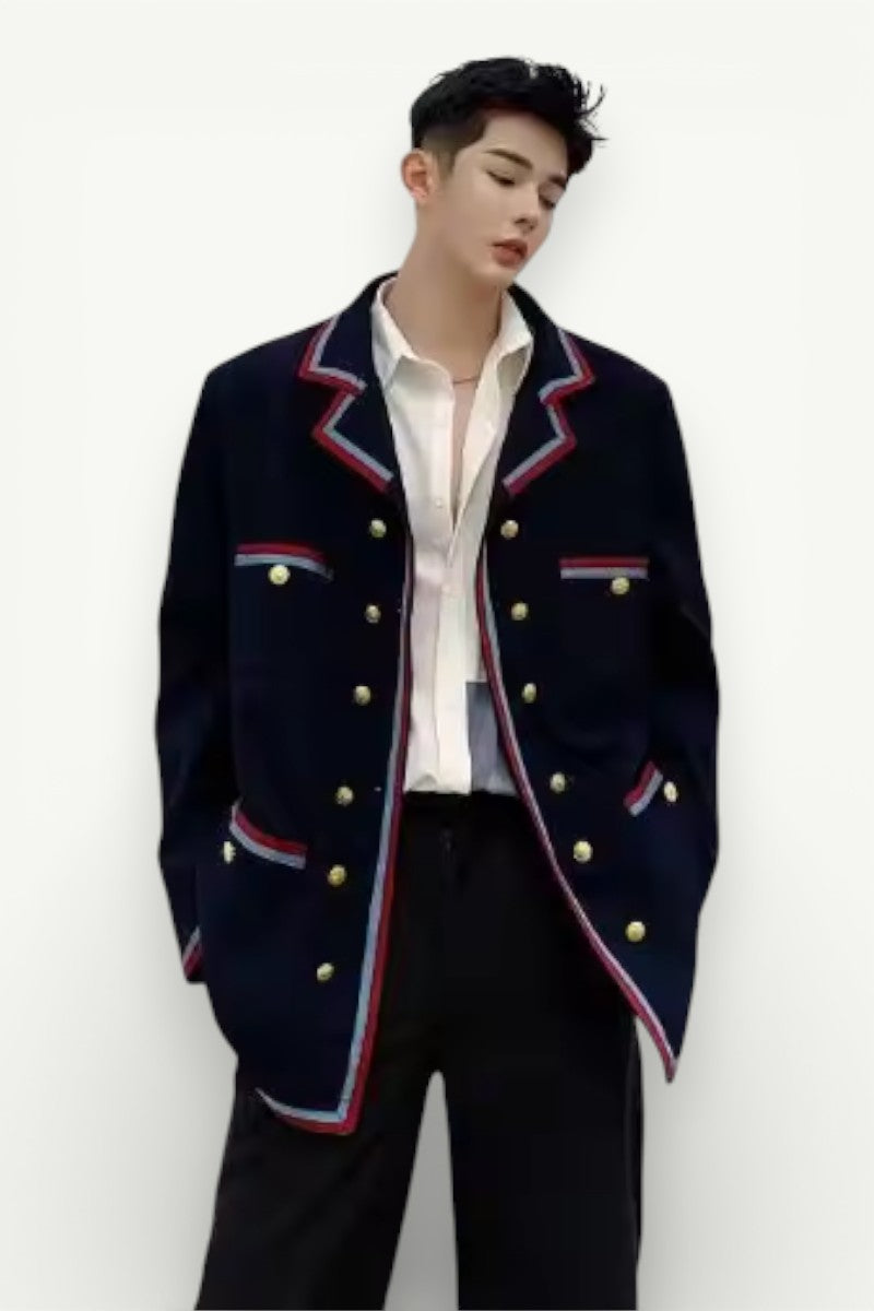 Contrast Korean Casual Blazer