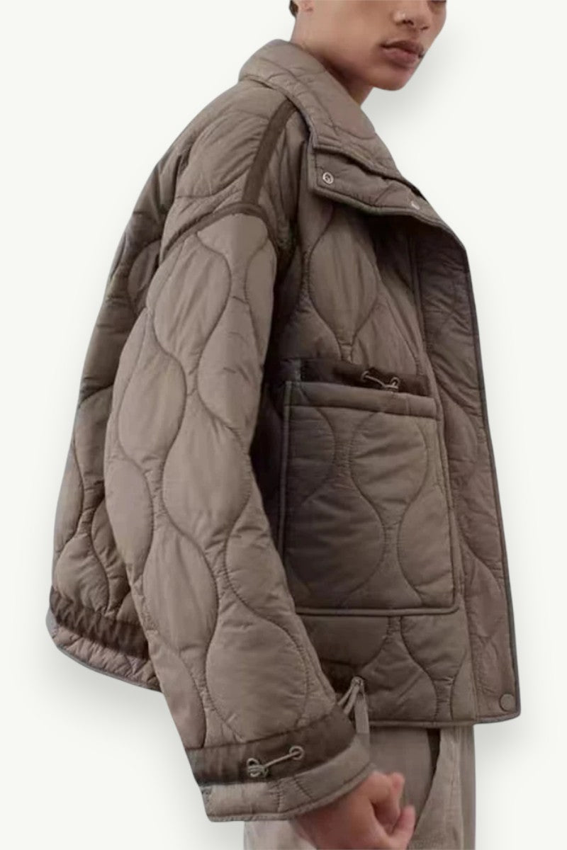 Vintage Stand-Collar Cotton Jacket