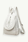 Mini White Multi-Pocket Backpack
