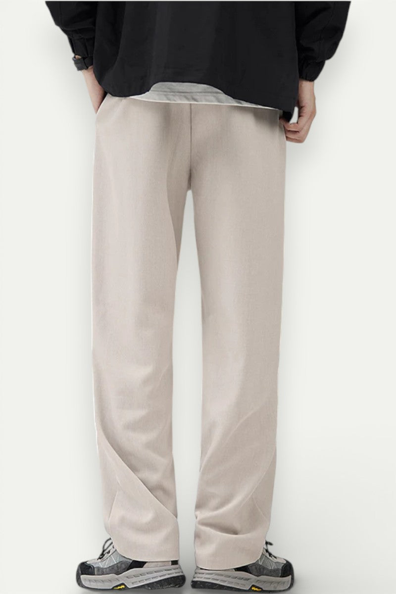 Straight-Leg Casual Trousers