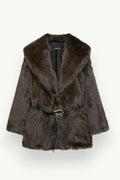 Belted Medium-Length Loose Winter Coat