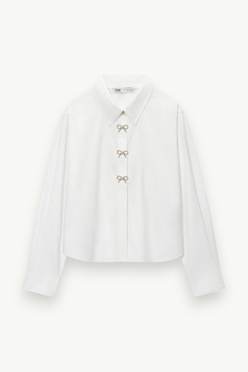 Elegant Bow-Tie Long-Sleeve Blouse