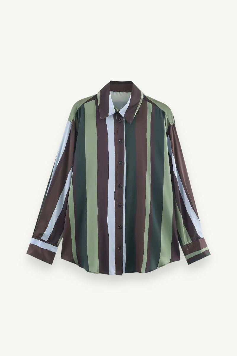 Chic Striped Long-Sleeve Shirt