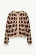 Knit Button-Up Cardigan Pockets