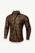 Paisley Jacquard Long-Sleeve Shirt
