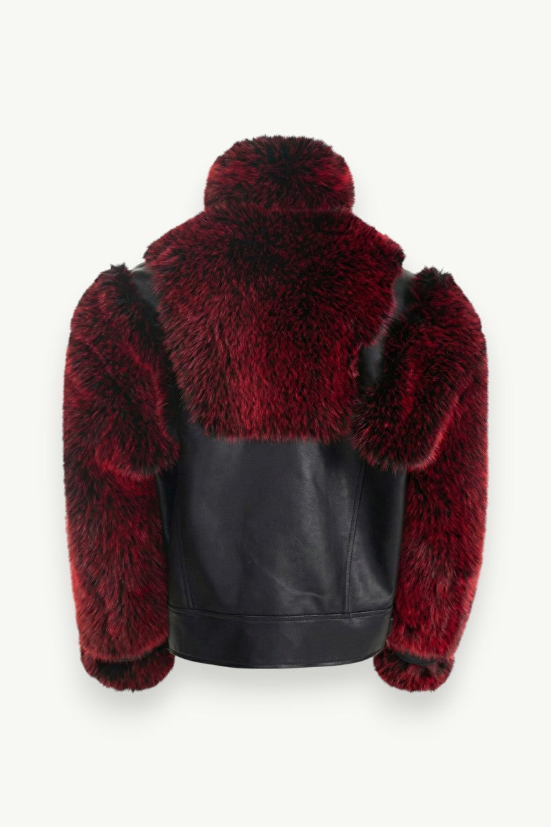 Luxury Patchwork Faux Fur Zip Jacket