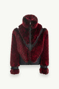 Luxury Patchwork Faux Fur Zip Jacket