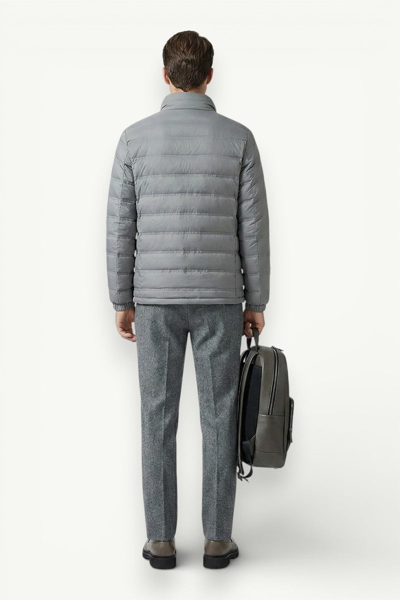 Duck Down Stand-Collar Puffer Jacket