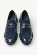 Suede Splice Slip-On Loafers