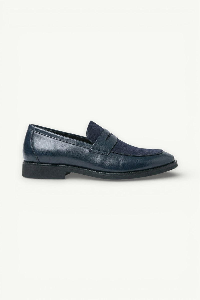 Suede Splice Slip-On Loafers