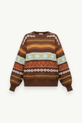 Vintage Ethnic Stripe Knit Sweater