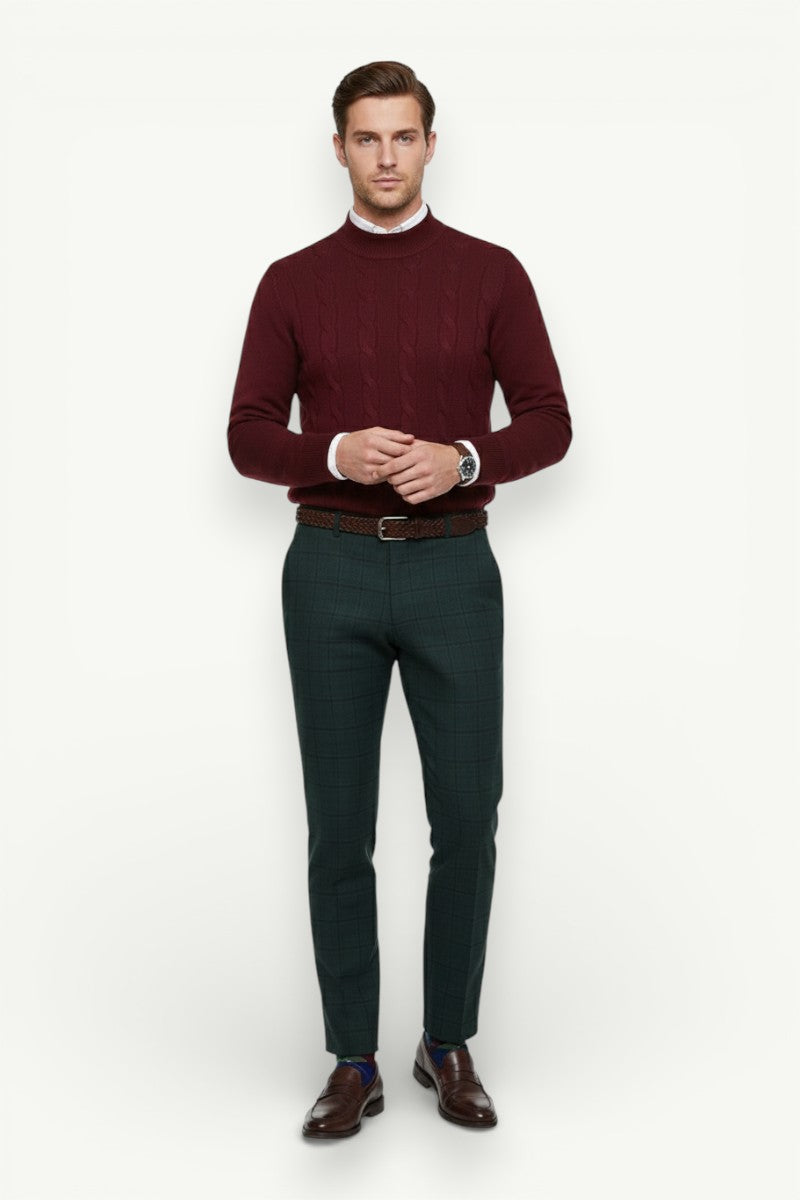 Half High-Neck Winter Knit Sweater