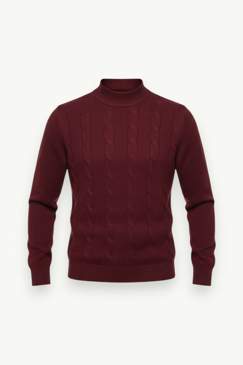 Half High-Neck Winter Knit Sweater