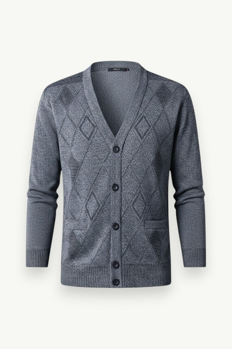 V-Neck Knit Cardigan Jacket