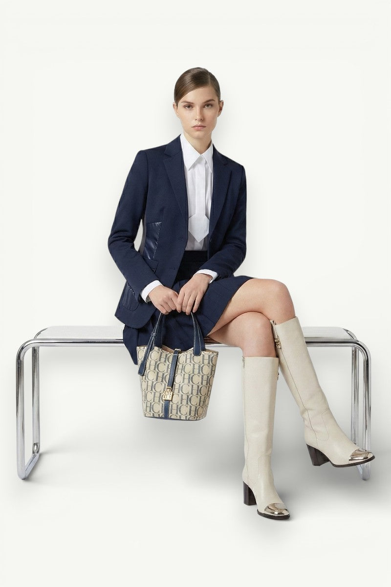 Jacquard PVC Commuter Tote Bag