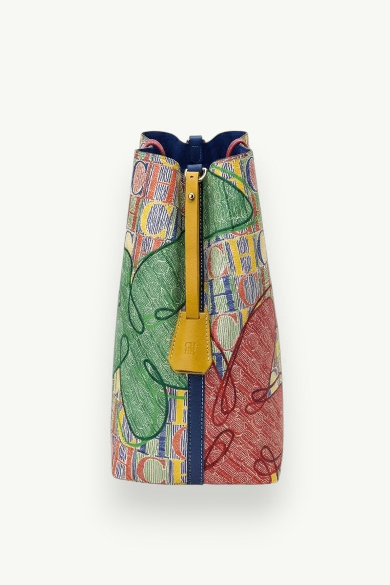 Letter-Print Large Capacity Shoulder Bag