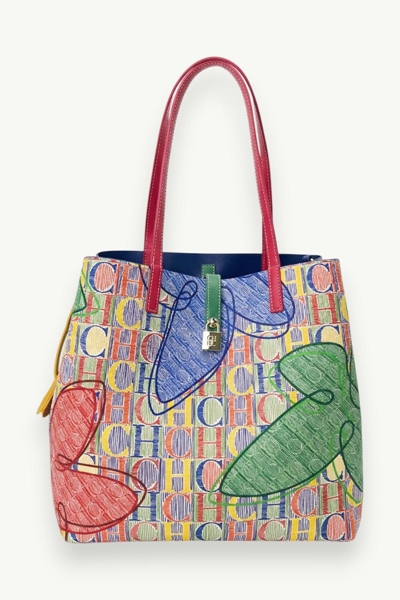 Letter-Print Large Capacity Shoulder Bag