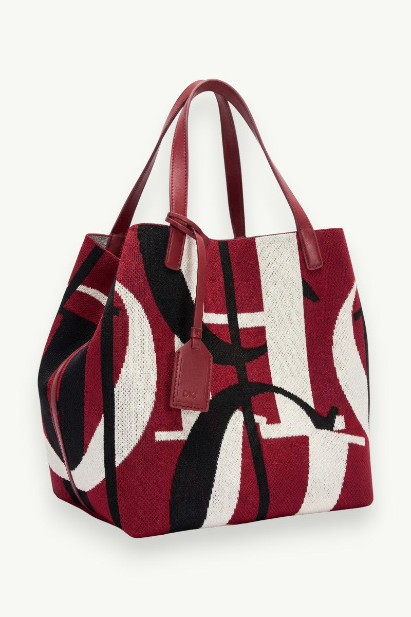Letter-Print Large Capacity Shoulder Bag