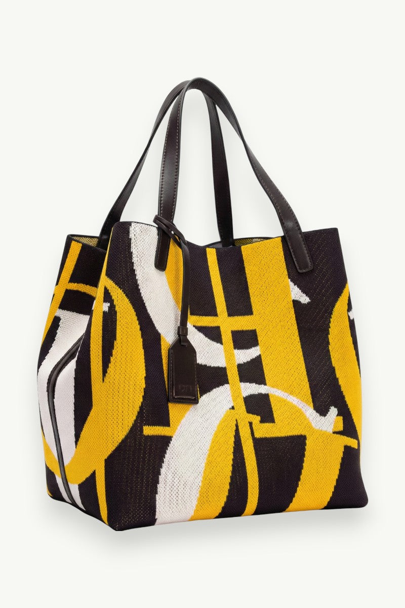 Letter-Print Large Capacity Shoulder Bag