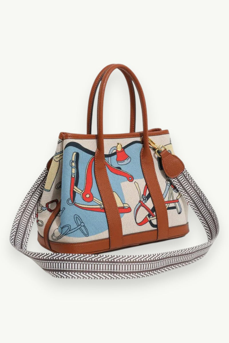 Graffiti Patchwork Canvas Tote