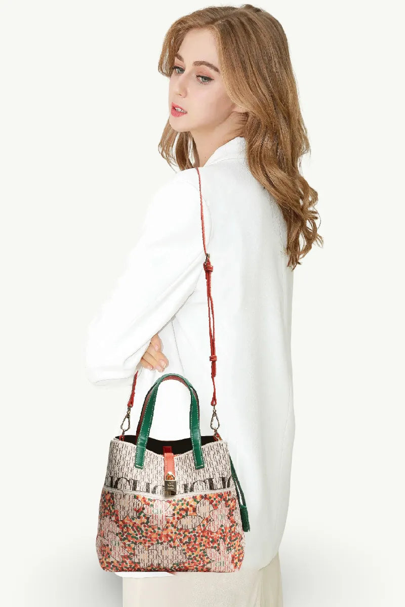 Floral Print Large-Capacity Tote