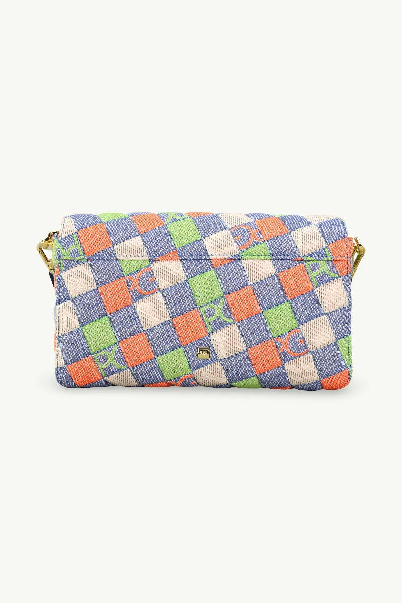 Geometric Embroidered Satchel Bag