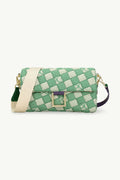 Geometric Embroidered Satchel Bag