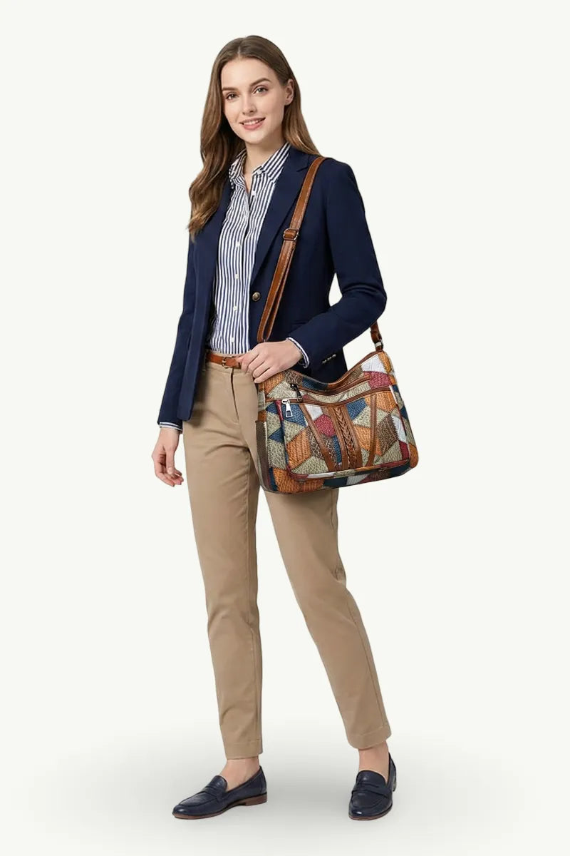 Vintage Patchwork Crossbody Bag