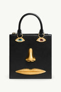 Mini Face Charm Leather Crossbody