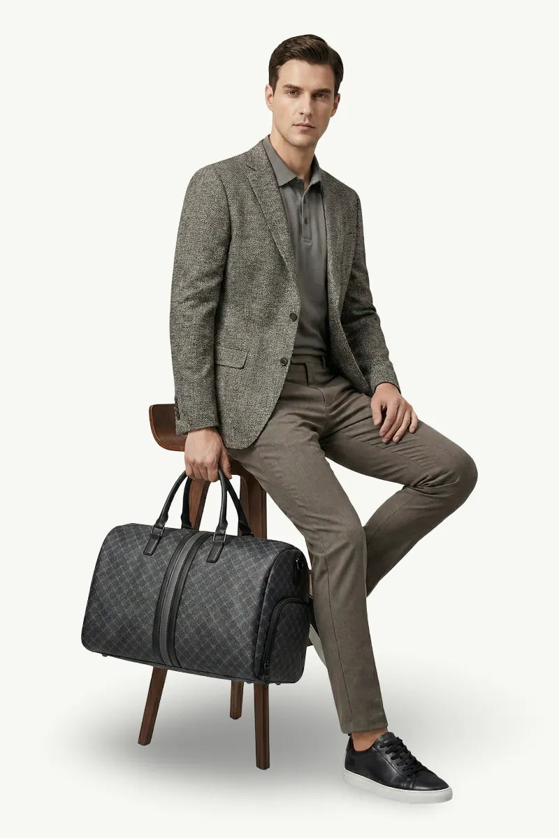 Vintage-Style Travel Duffle Bag