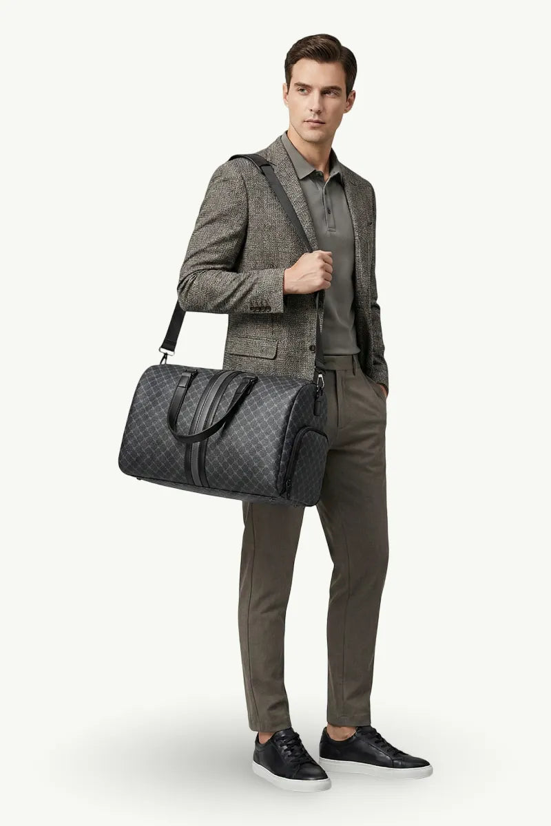 Vintage-Style Travel Duffle Bag
