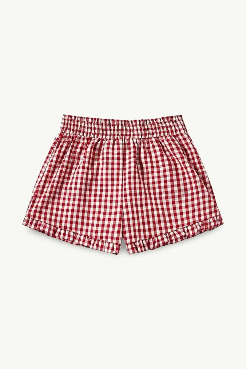 Kawaii Plaid Ruffle Lounge Shorts