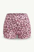 Pink Leopard Slim-Fit Shorts