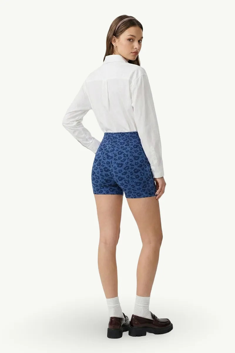 Leopard High-Waist Sculpting Shorts