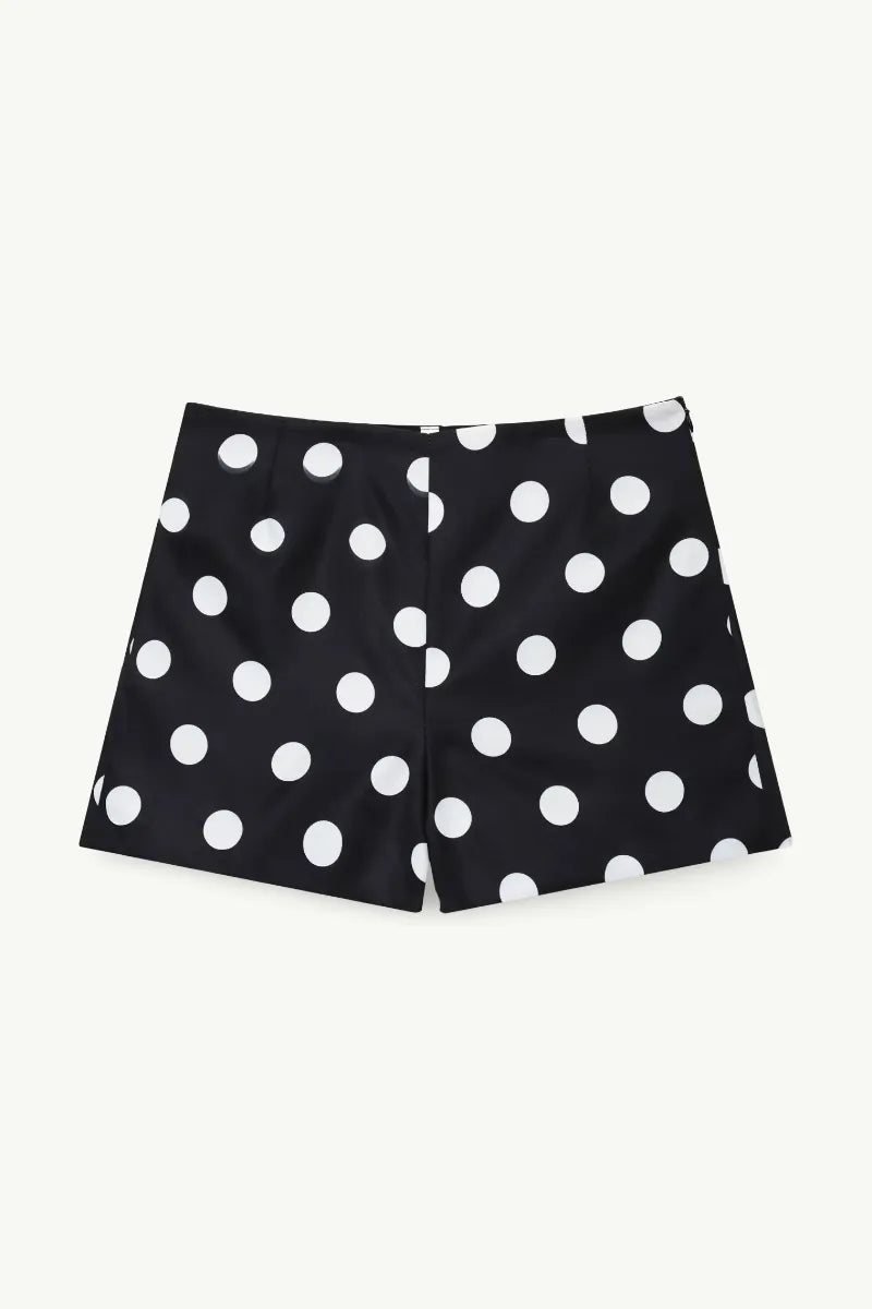 Vintage Polka Dot High-Waist Shorts