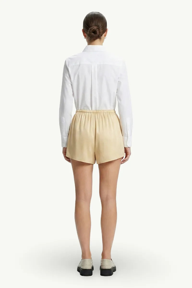 Pure Silk Elastic-Waist Lounge Shorts